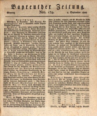 Bayreuther Zeitung Montag 8. September 1828