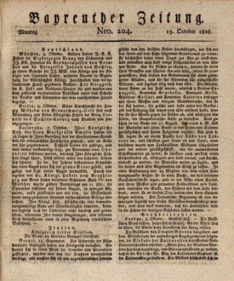 Bayreuther Zeitung Montag 13. Oktober 1828