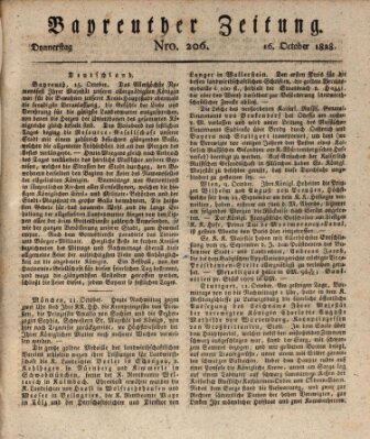 Bayreuther Zeitung Donnerstag 16. Oktober 1828