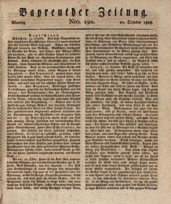 Bayreuther Zeitung Montag 20. Oktober 1828