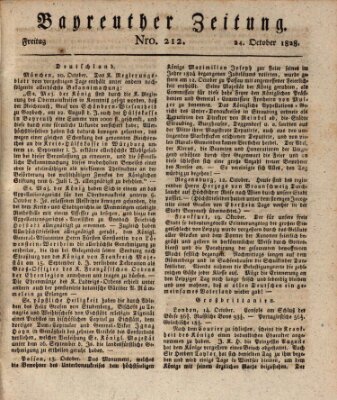 Bayreuther Zeitung Freitag 24. Oktober 1828