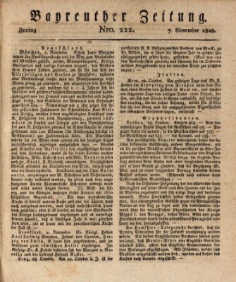 Bayreuther Zeitung Freitag 7. November 1828