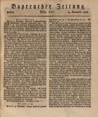 Bayreuther Zeitung Freitag 14. November 1828