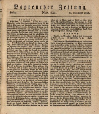 Bayreuther Zeitung Freitag 21. November 1828