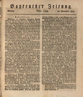 Bayreuther Zeitung Montag 24. November 1828