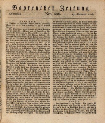 Bayreuther Zeitung Donnerstag 27. November 1828