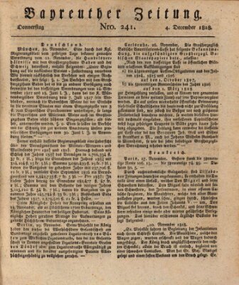 Bayreuther Zeitung Donnerstag 4. Dezember 1828