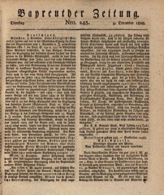 Bayreuther Zeitung Dienstag 9. Dezember 1828