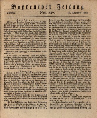 Bayreuther Zeitung Dienstag 16. Dezember 1828