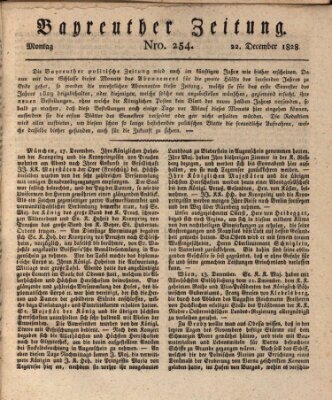 Bayreuther Zeitung Montag 22. Dezember 1828