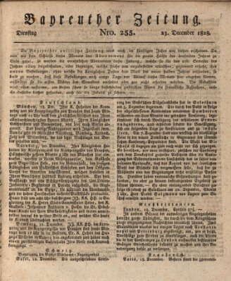 Bayreuther Zeitung Dienstag 23. Dezember 1828