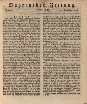 Bayreuther Zeitung Sonntag 28. Dezember 1828