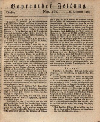 Bayreuther Zeitung Dienstag 30. Dezember 1828