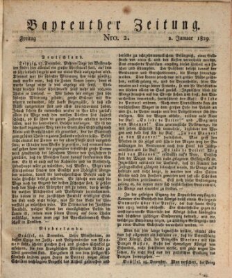 Bayreuther Zeitung Freitag 2. Januar 1829