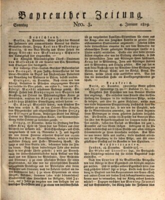 Bayreuther Zeitung Sonntag 4. Januar 1829