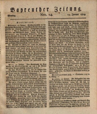 Bayreuther Zeitung Montag 19. Januar 1829