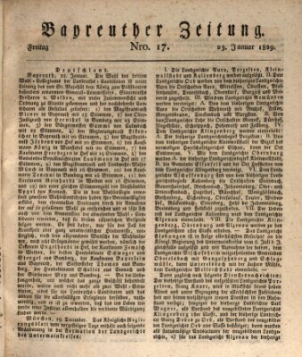 Bayreuther Zeitung Freitag 23. Januar 1829