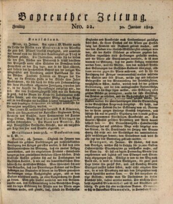 Bayreuther Zeitung Freitag 30. Januar 1829