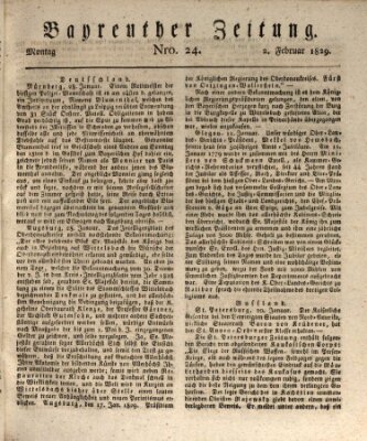 Bayreuther Zeitung Montag 2. Februar 1829