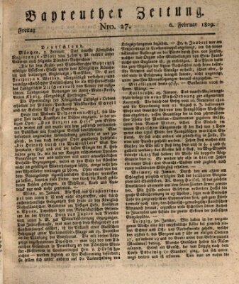 Bayreuther Zeitung Freitag 6. Februar 1829