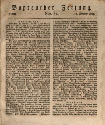 Bayreuther Zeitung Freitag 13. Februar 1829