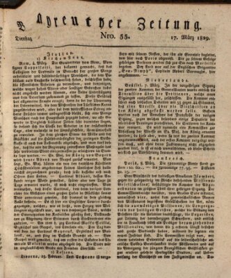 Bayreuther Zeitung Dienstag 17. März 1829