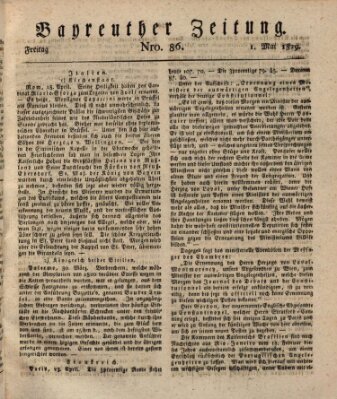 Bayreuther Zeitung Freitag 1. Mai 1829