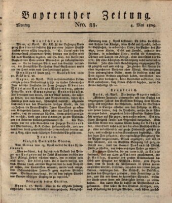 Bayreuther Zeitung Montag 4. Mai 1829