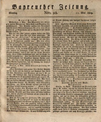 Bayreuther Zeitung Montag 11. Mai 1829