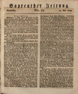 Bayreuther Zeitung Donnerstag 14. Mai 1829