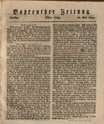 Bayreuther Zeitung Dienstag 26. Mai 1829