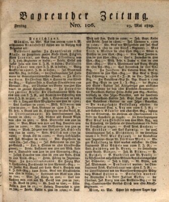 Bayreuther Zeitung Freitag 29. Mai 1829