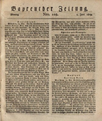 Bayreuther Zeitung Montag 1. Juni 1829