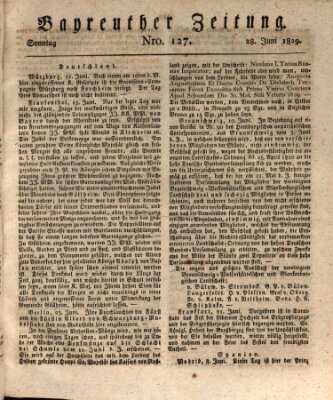 Bayreuther Zeitung Sonntag 28. Juni 1829