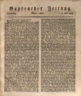 Bayreuther Zeitung Donnerstag 2. Juli 1829