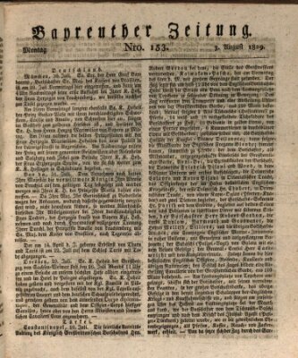 Bayreuther Zeitung Montag 3. August 1829