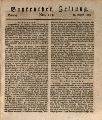 Bayreuther Zeitung Sonntag 30. August 1829