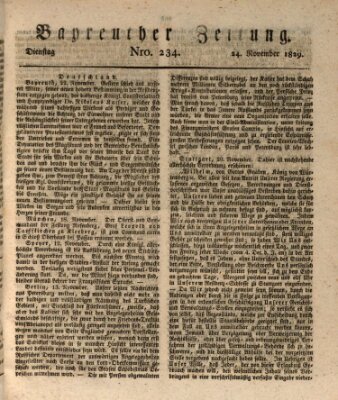 Bayreuther Zeitung Dienstag 24. November 1829