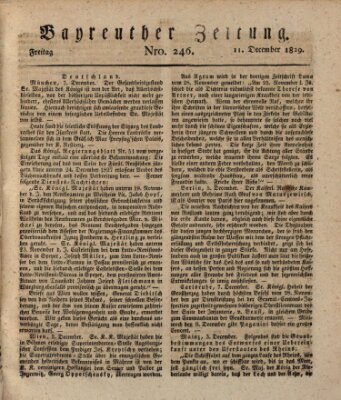 Bayreuther Zeitung Freitag 11. Dezember 1829