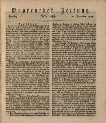 Bayreuther Zeitung Dienstag 22. Dezember 1829