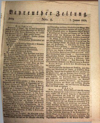 Bayreuther Zeitung Freitag 7. Januar 1831