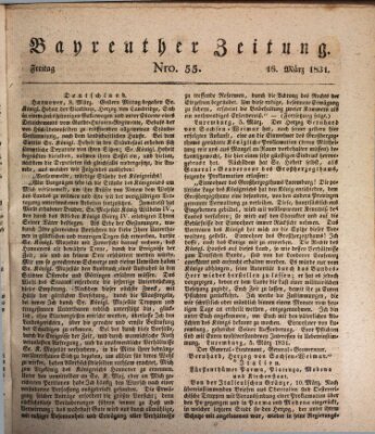 Bayreuther Zeitung Freitag 18. März 1831