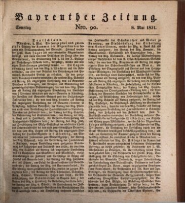 Bayreuther Zeitung Sonntag 8. Mai 1831