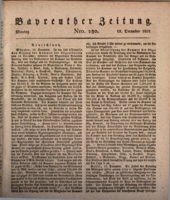 Bayreuther Zeitung Montag 19. Dezember 1831