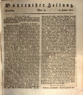 Bayreuther Zeitung Montag 2. Januar 1832