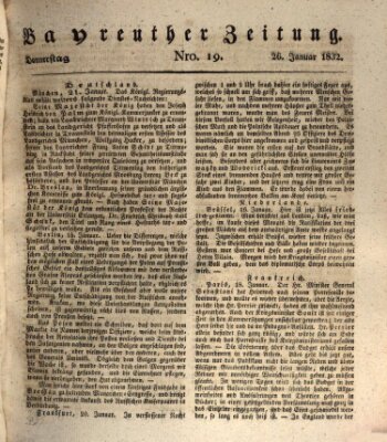 Bayreuther Zeitung Donnerstag 26. Januar 1832