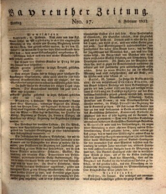 Bayreuther Zeitung Montag 6. Februar 1832