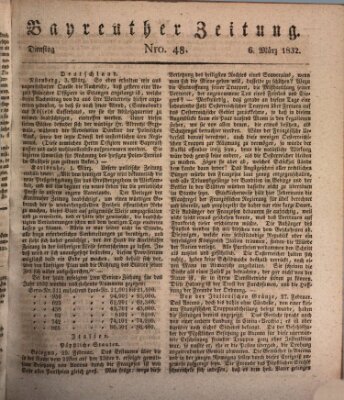 Bayreuther Zeitung Dienstag 6. März 1832