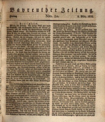 Bayreuther Zeitung Freitag 9. März 1832