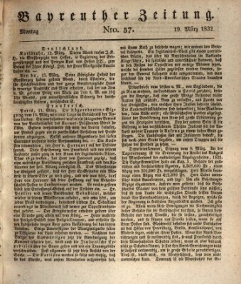 Bayreuther Zeitung Montag 19. März 1832